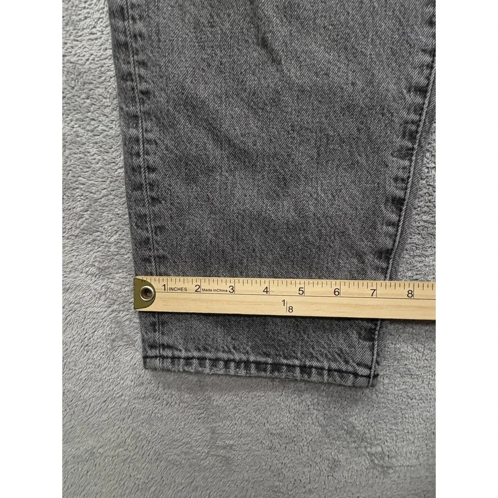 American Eagle Jeans Men Measured 36x26 Black Distressed Relaxed Fit 100% Cotton